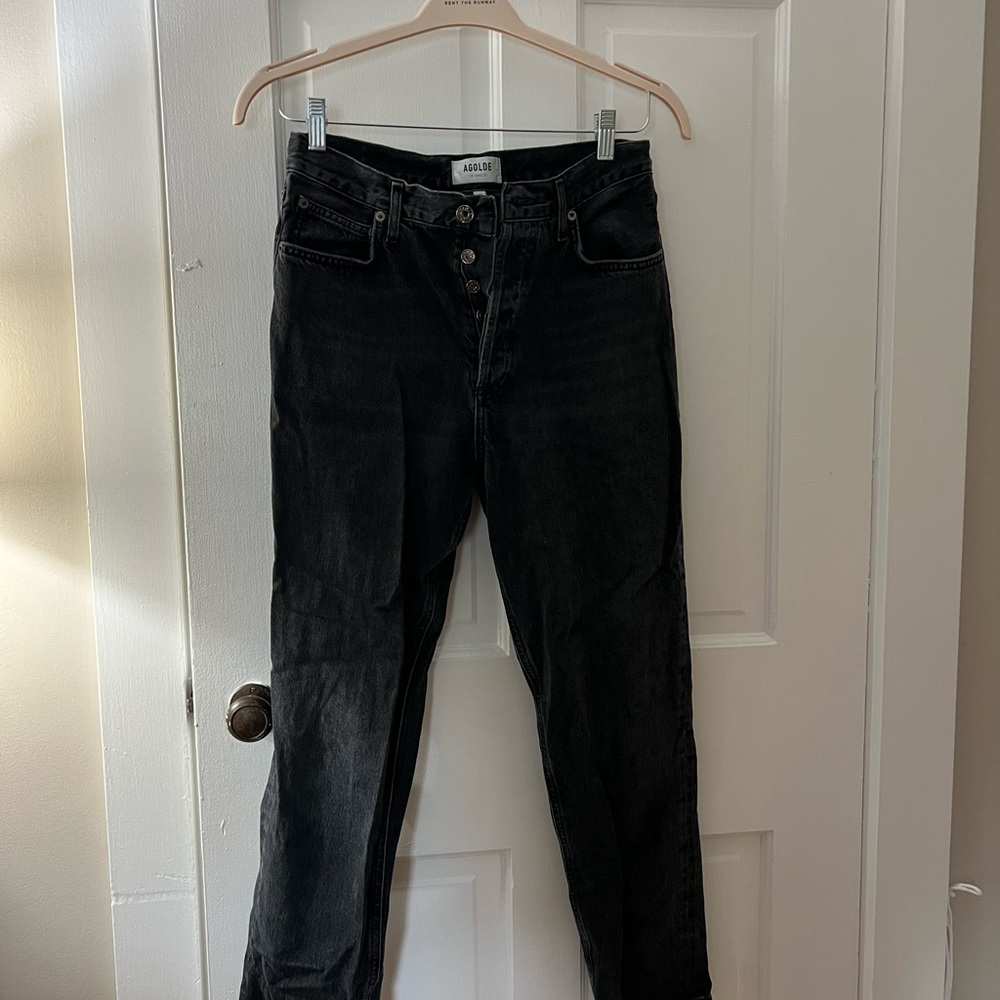 Agolde Women's High Rise Dark Jeans